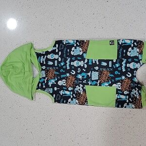 RAGS Looney Tunes Hooded Hip Pocket Tank Short Romper Navy Warner Bros.